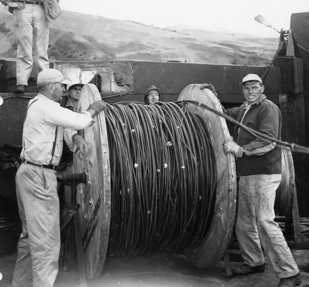 construction in The Dalles 1954